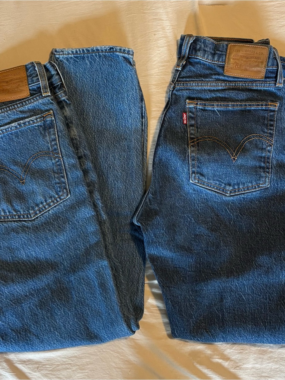 Levi's women’s wedgie straight jeans - Two pairs